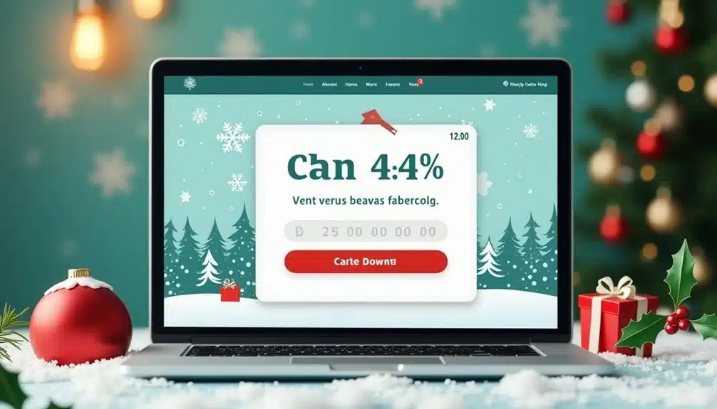 effective holiday landing page