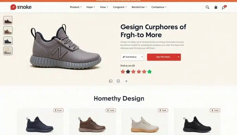 enhance product page aesthetics